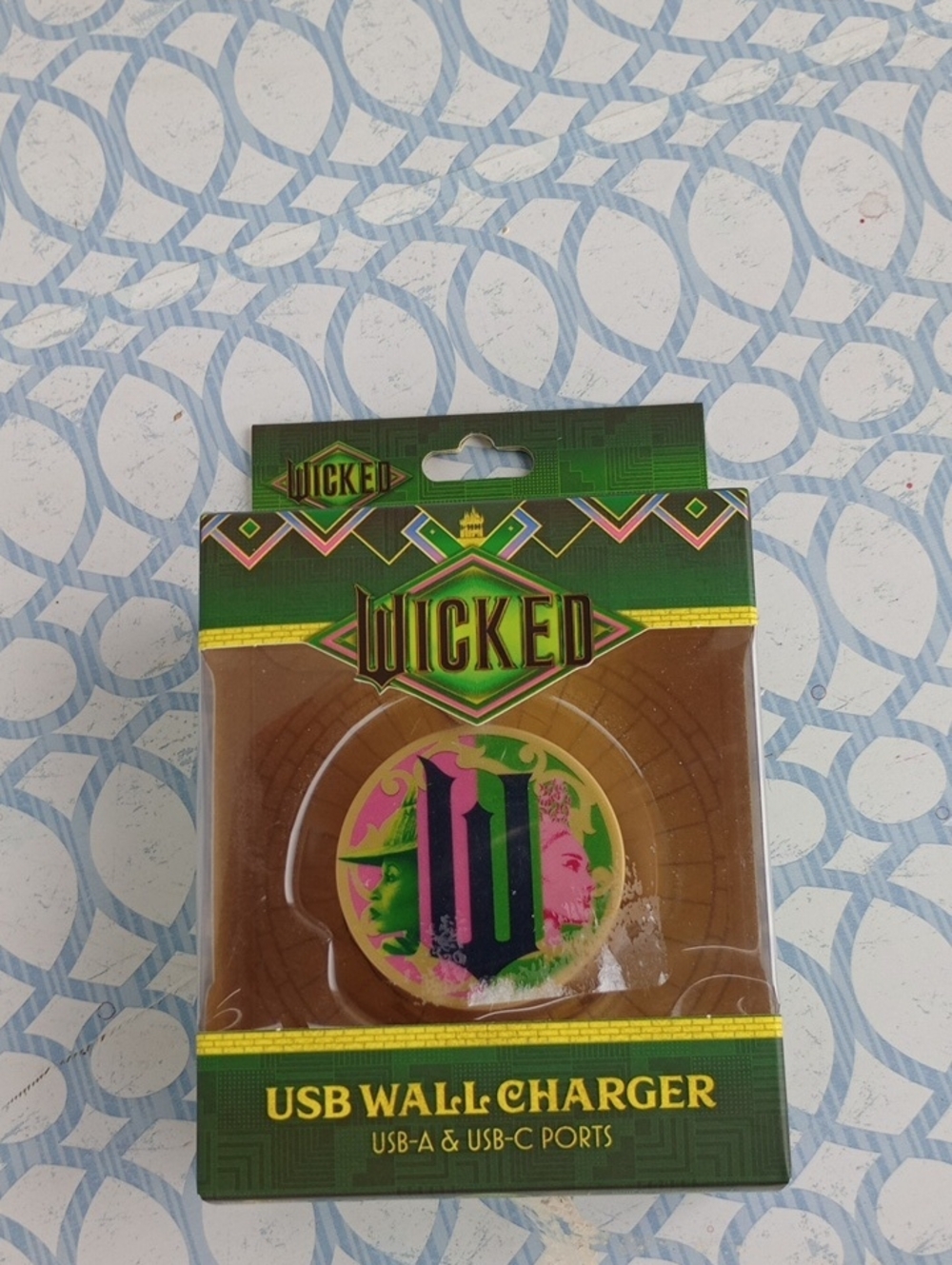 Wicked USB Wall Charger - Yellow Body with Green & Pink Accents